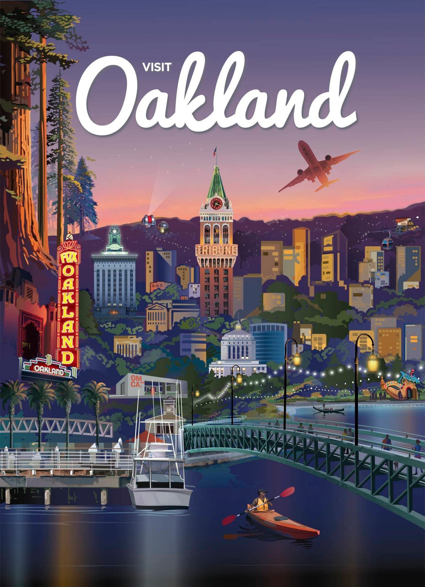 Visit Oakland by Larry Hausen- A Limited Edition 1000-piece puzzle