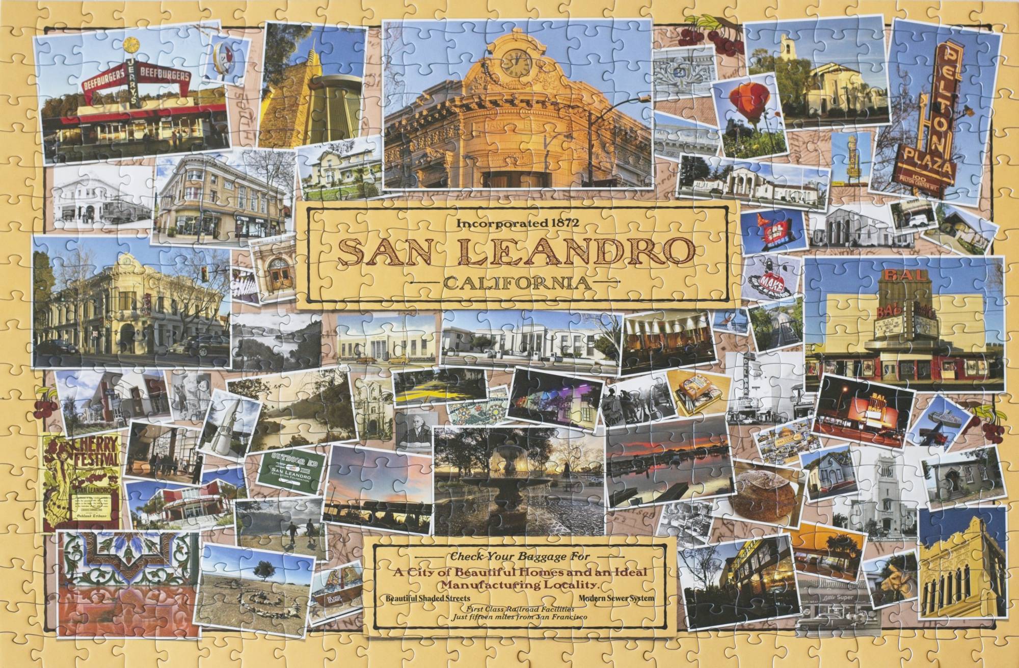 San Leandro History Puzzle – 500 Pieces by Tim Holmes – Oakland