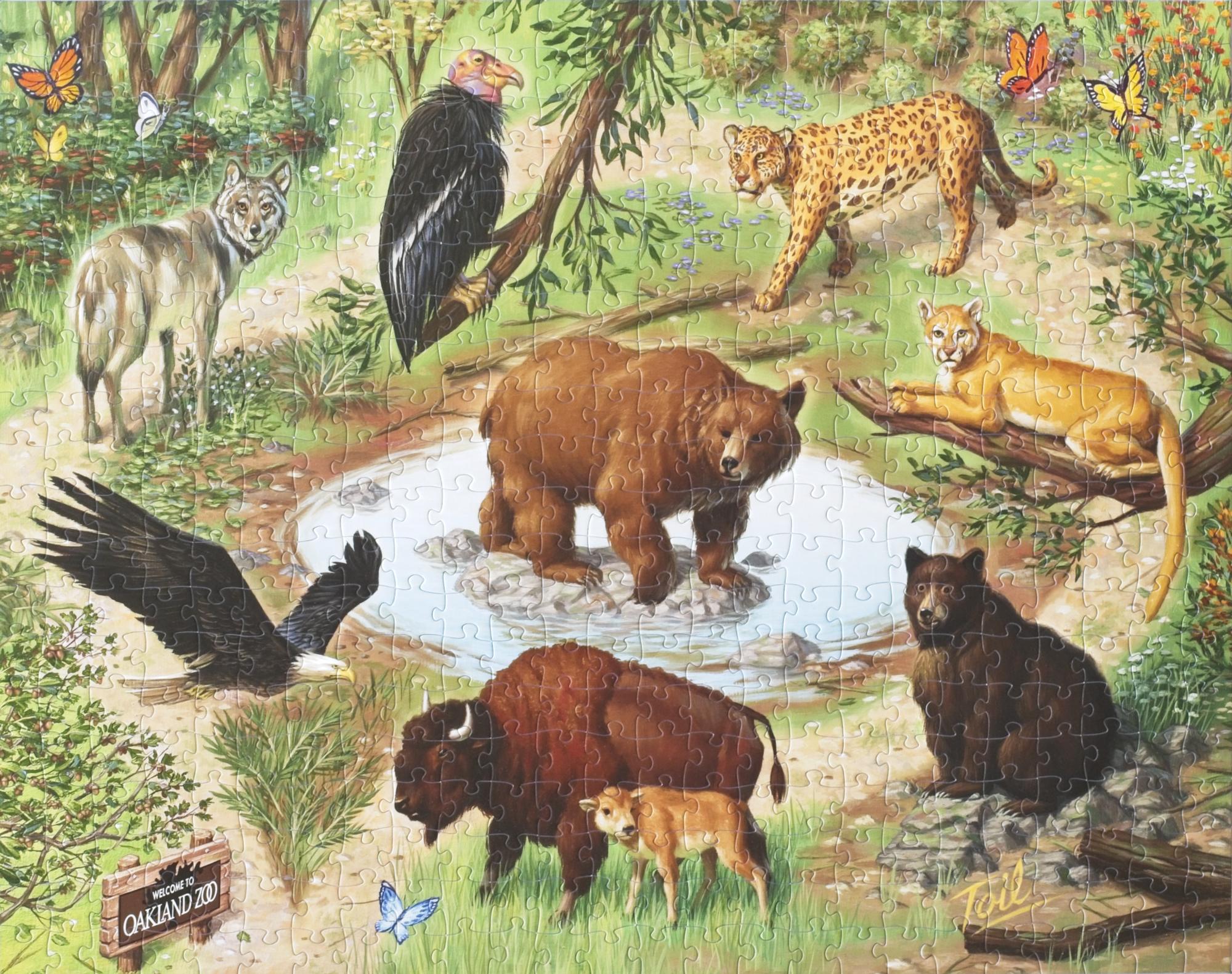 California Trail Puzzle – Oakland Zoo Art by Les Toil – Oakland