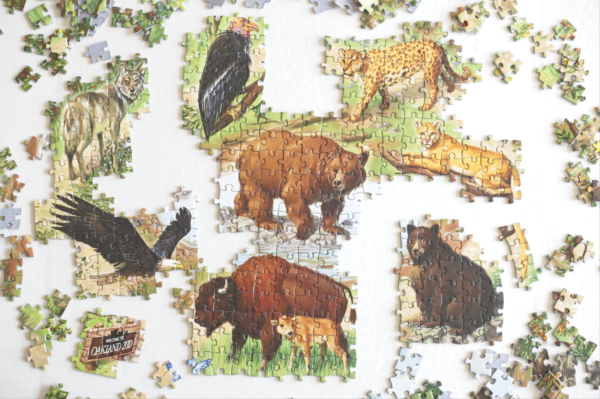 メタルZoo California Trail Puzzle – Oakland Zoo Art by Les Toil – Oakland