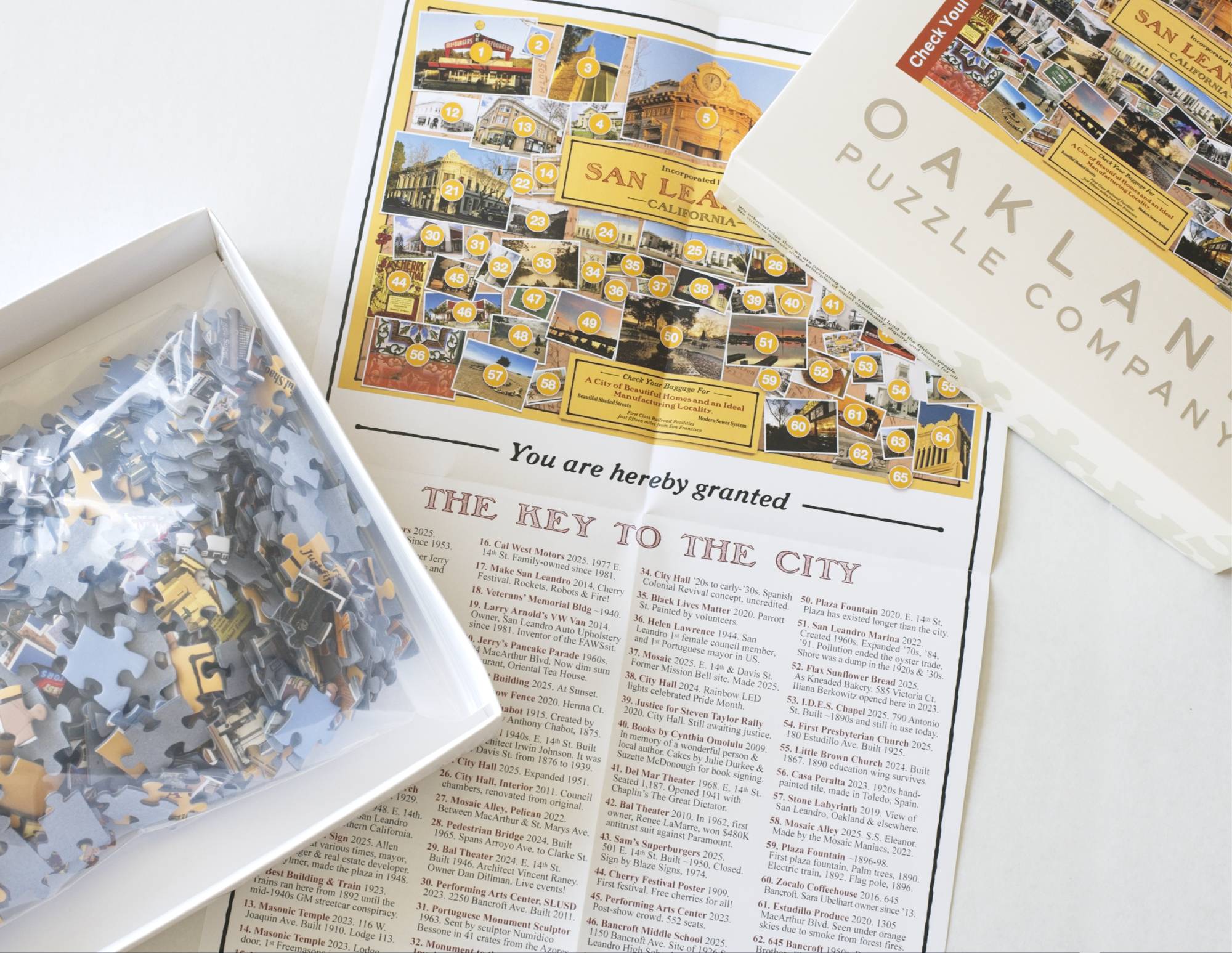 San Leandro History Puzzle – 500 Pieces by Tim Holmes – Oakland